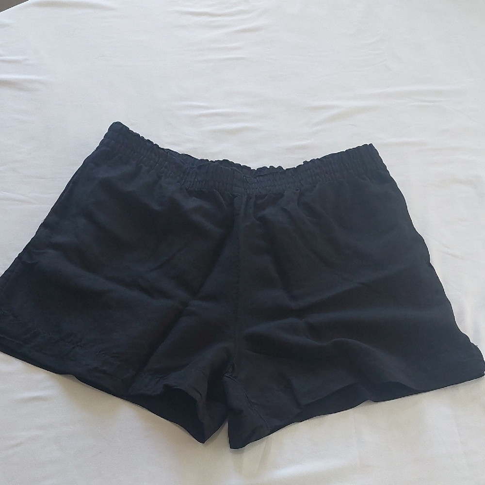 H&M Black Relaxed Fit Shorts Elastic Waistband.Size L